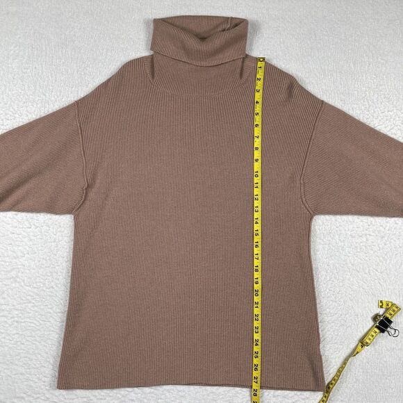 Free People Sweater Womens XS Taupe Turtle Neck Pullover Knit Top Casual Work - Picture 7 of 12